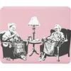 Fabulous Banksy - Tappetino per mouse in finta pelle, motivo: nonna Thugs Life Punk Not Dead (22 x 18 cm)