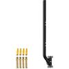 Burbifro Palo universale per antenne di televisione, satellite, radio, WiFi - Supporto regolabile per palo e montaggio murale (Nero - 82 cm)