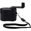 Startbuymore Generatore di corrente a manovella USB, power bank portatile, caricabatterie leggero per dispositivi digitali (nero)