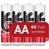 Uniross Batterie Ricaricabili Hybrio AA HR6 NI-MH Serie 2100 1,2V 2000mAh Lunga Durata Pre-Caricate Senza Mercurio e Cadmio - Blister da 4 Batterie