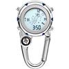 JewelryWe Orologio Digitale con Clip Uomo Donna Mini Orologio Microlight Zaino Fibbia Cintura Orologio da Taschino per Arrampicata su Roccia Dottori Infermieri Chef, Sportivo