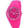 Gosasa Orologi sportivi casuali degli uomini delle donne della cinghia del silicone di stile semplice impermeabile 30M, Rosso rosato, Sport e tempo libero