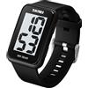Gosasa Orologio digitale quadrato per uomo e donna con grande quadrante numeri impermeabile LED, Moderno