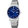 Festina SWISS MADE Orologio Uomo Analogico Acciaio 316L Argento - Quarzo Data - Vetro Zaffiro Resistente - Impermeabile 5 ATM - F20018/2 Classic Steel