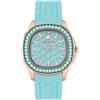 Philipp Plein Orologio analogico al quarzo da donna $PECTRE Lady, turchese/oro rosa, Moderno