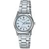 Casio Orologio da polso da donna al quarzo classico cinturino in acciaio inox grigio cassa in ottone display analogico verde - LTP-V006D-2B