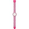 HIP HOP Orologio DONNA LOGOMANIA quadrante MONO-COLORE BIANCO movimento SOLO TEMPO - 3H QUARZO e CINTURINO SILICONE CON TESSUTO MULTICOLORE HWU1150