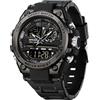 KXAITO Orologio sportivo militare da uomo, impermeabile, con visualizzazione della data, multifunzione, LED, sveglia, cronometro