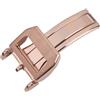 ROUHO 18mm Regolabile Metallico Cerniera Orologio - Cerniera Pieghevole Cinturino Orologio per IWC Schaffhausen Portugieser-Oro Rosa