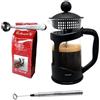 NERTHUS FIH 1125 set caffettiera francese a stantuffo 350 ml montalatte e pinza per caffè