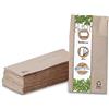 GREENBOX 50 tovaglioli di carta riciclata a 2 strati, 10 x 19,5 cm, carta riciclata non sbiancata, 40 x 40 cm, marrone prepiegati per posate, borse, portaposate, tovaglioli a bocca