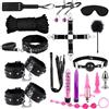 CNAJOI-TDFY WHL BDSM kit Bondage 17 Pezzi, Manette Sexyshop Nere Plug Anale da Donna Manette Bondange, Sex Toys Coppie Manette Sexy Adulti Butt Plug Set