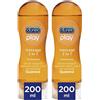 Durex Massage 2 in 1 con Guaranà 200ml x2, Gel Lubrificante Intimo a Base Acqua e Gel per Massaggi, 400ml (Pack of 2)