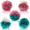 FRCOLOR 5pezzi Palline da Doccia e Bagno in Rete Spugne Esfolianti Ricca per Scrub Delicati o Energici Realizzate in Pe Inodore Cordino per Asciugatura Facile