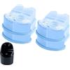 wupeieu Compatibile For Braun. Shaver Care 3In1 Cartucce Di Ricarica Per Stazione Smart Care, Pulizia E Manutenzione Rasoio Elettrico Barba 10 Volte Meglio Dell'Acqua, Al Profumo Di Limone(2 pcs 340ml)