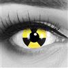 MeralenS Lenti a Contatto Colorate Arancioni - con Porta Lenti a Contatto - morbide comode da Indossare e Ideali per Halloween Manga Anime Cosplay o Carnevale Senza correzione Radiate Funnylens