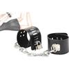 MOLUCI Manette Cosplay regolabili in pelle nera con lucchetto