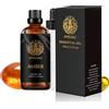 Aphrosmile 100% Pura Olio Essenziale di Ambra per Aromaterapia e Diffusore, 100ml - 3,3oz