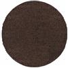 Teppium Moderno Tappeto Salotto 200 cm Rotondo Marrone - Shaggy Tappeto per scendiletto Camera da Letto, Cucina y Soggiorno - Tappeto Morbido y Fluffy, Monocromatico, facile manutenzione