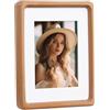 Kattepote Cornice Foto 5x7 pollici Legno, Portafoto 7x5(13x18cm), con passepartout per foto da 15x20 cm, Cornici Foto da Tavolo o da parete (Faggio)