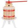 Wiltec Torchio Frutta da 12 l con Gabbia in Legno e scacco di spremitura, Torchio a Leva