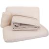 Viterbo Biancheria Coordinato Lenzuola Completo Letto Matrimoniale In Morbido Pile A Fantasia Kenia (6127) (Borbonese Beige)