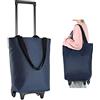 Belegao 17L Carrello Spesa con 2 Ruote Pieghevole - Carrello Portaspesa Leggero Borsa della Spesa Riutilizzabile Resistente all'acqua per Supermercato picnic campeggio spiaggia, donna, anziani