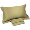 Caleffi | Completo Lenzuola Completo Lenzuola Raso, raso di cotone, Colore GREEN, MATRIMONIALE - 100% Cotone