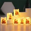 Nexoria Candele a LED natalizie, 6 candele a LED con telecomando, decorazione natalizia, senza fiamma, con motivo di Babbo Natale, candele alimentate a batteria, candele a LED, per decorazioni natalizie