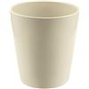 Generico Vaso Orchidea in Ceramica Liscia o damascato | VARI COLORI | misura 14x13 cm idea regalo (Avorio Liscio)