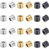 UNICRAFTALE 24 pz 3 Colori Colonna Distanziatore Perline 4mm Interno Acciaio Inossidabile Tubo Scanalato Perline Foro Grande per Bracciale Collana Creazione Gioielli