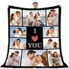 Giftove Regalo Anniversario per Lui e Lei, Coperta Personalizzata con Foto, Idee Regalo Fidanzato Fidanzata, Regalo Coppia Natale Personalizzati, Regalo Anniversario Matrimonio per Moglie e Marito
