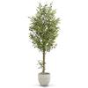 MAIA SHOP Olivo artificiale 150 cm, pianta finta da interno con tronco naturale, albero decorativo realistico per casa ufficio hotel