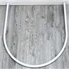 ADZQM Bastone per Tende per Camerino Negozio di Abbigliamento Tenda per Spogliatoio Mensola ad Anello a Forma di U Bastone per Tende da Doccia-Bagno, Guardaroba (Colore : Bianca, Dimensioni : 80x80cm)