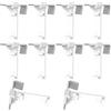 BJBJJIU 10 Pcs Supporti a Morsetto per Klemmfix Tende a Rullo, Supporti a Morsetto Lungo per Tende a Rullo Doppie Duo, Morsetti Ganci Tendes Finestre PVC Senza Bucare per Porta a Battente in PVC Legno