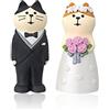 XJLyaya 2 Pezzi Regali per Anniversario Di Matrimonio, Sposini per Torta Matrimonio, Regalo Anniversario, Cake Topper Sposi, Statuine Sposi, Adatto per Regali Commemorativi, per Ornamenti, Scrivania