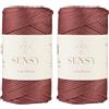 S SENSY Sensy Premium 3mm 120 Metri di Corda in Poliestere 100% Polipropilene Corda per Macramè 3mm Corda per Borsa a Maglia Corda per Macramè Filo per Uncinetto Regalo per Lavoratrici a Maglia (Rosa