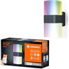 LEDVANCE Luce da esterno Smart LED da parete con tecnologia WiFi per esterno, colori RGB modificabili, realizzata in alluminio grigio scuro, compatibile con Google e Alexa, SMART+ WIFI CUBE UPDOWN