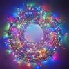 damastoreitalia Catena luminosa natalizia a led da interno e da esterno luci per albero di natale IP44 25 metri 500 led (500 led - trasparente - multicolor)