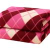Corredocasa Plaid in Pile Extra Morbido e Soffice con Elegante Trama Scozzese Made in Italy - Leggero e Confortevole - Coperta Perfetta per Divano, Letto (Malva Quadrato, Una Piazza e mezzo 160x210)