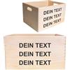 Creative Deco Scatola in Legno Personalizzata con Testo | 40x30x24 cm | Scatole con Maniglie, Cassetta Contenitore Portaoggetti | Incisione Nome, Frase o Data | Idea Regalo Artigianale Unica