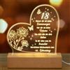 Fiada Compleanno Donna Uomo Regali di Compleanno Luce Notturna in Acrilico con Incisione Compleanno per Moglie Mamma Amici Marito Madre Idee Regalo (18. Geburtstag)