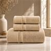 B O S A L O N I Set BOSALONI HOME Asciugamani Bagno 3 Pz, Composto da 1x Asciugamano Viso 50x100 cm + 2x Asciugamani Bidet 34x74 cm, Cotone 100% Morbido e Ultra Assorbente,Doccia, Viso (Sabbia)