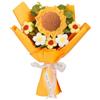 MIYUANGKJ Mazzo di fiori finti all'uncinetto, girasoli finti all'uncinetto, regalo per festival, matrimonio, festa della mamma, lavorato a maglia