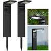 OUSFOT Lampada solare per esterni, giardino, 2 pezzi, impermeabile, IP65, faretto solare per esterni con 2 modalità di illuminazione per cortile vialetto