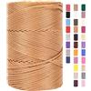 ChongKuan Filato per Macramè 3mm X 225m Corda per Uncinetto Borse Filo di Cotone Poliestere Filo da Forno Corda di Cotone Macramè Filo di Cotone Filo di Cotone Intrecciato Filo Tessile Cestini Easy Yarn (24,3