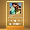 Rainsar Targa Spotify Personalizzata con Foto, Piatto Spotify Glass Personalizzato con Nomi e Canzone, Lampada Spotify Personalizzata, Regalo Originale per Natale San Valentino Compleanno