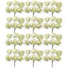 PuntoCasaStore Fiori Artificiali Fiorellino Panna per Bomboniera Segnaposto, Cartone Rotondo, 3 cm Diametro, 11 cm Lunghezza con Gambo, Confezione 72 Pezzi