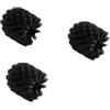 Generisch Scopino per WC dorato, scopino per WC, manico in oro e tre accessori per la testina bianca, spazzola di ricambio, adatta per applicazioni sanitarie. (Black Brush Head)