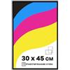 Photoframe4you - Cornice 30x45 cm nera - Cornice in alluminio con vetro acrilico infrangibile - Cornice da parete per poster e certificati per soggiorno e camera - Prodotta in Europa - Tacoma